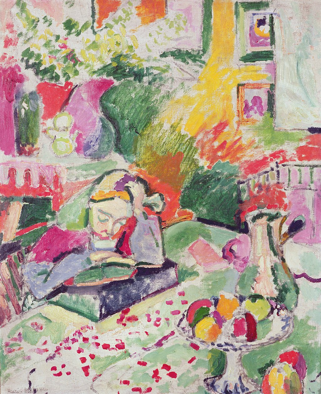 Olvasó lány (olaj, vászon) alkotó: Henri Matisse