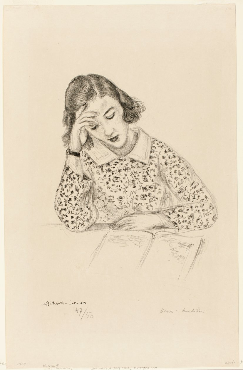 Olvasó lány alkotó: Henri Matisse