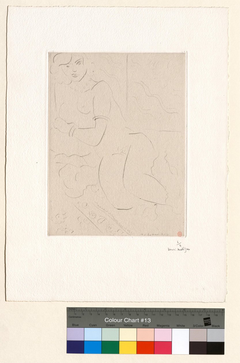 Háromnegyedes ábrázolású, fekvő akt alkotó: Henri Matisse