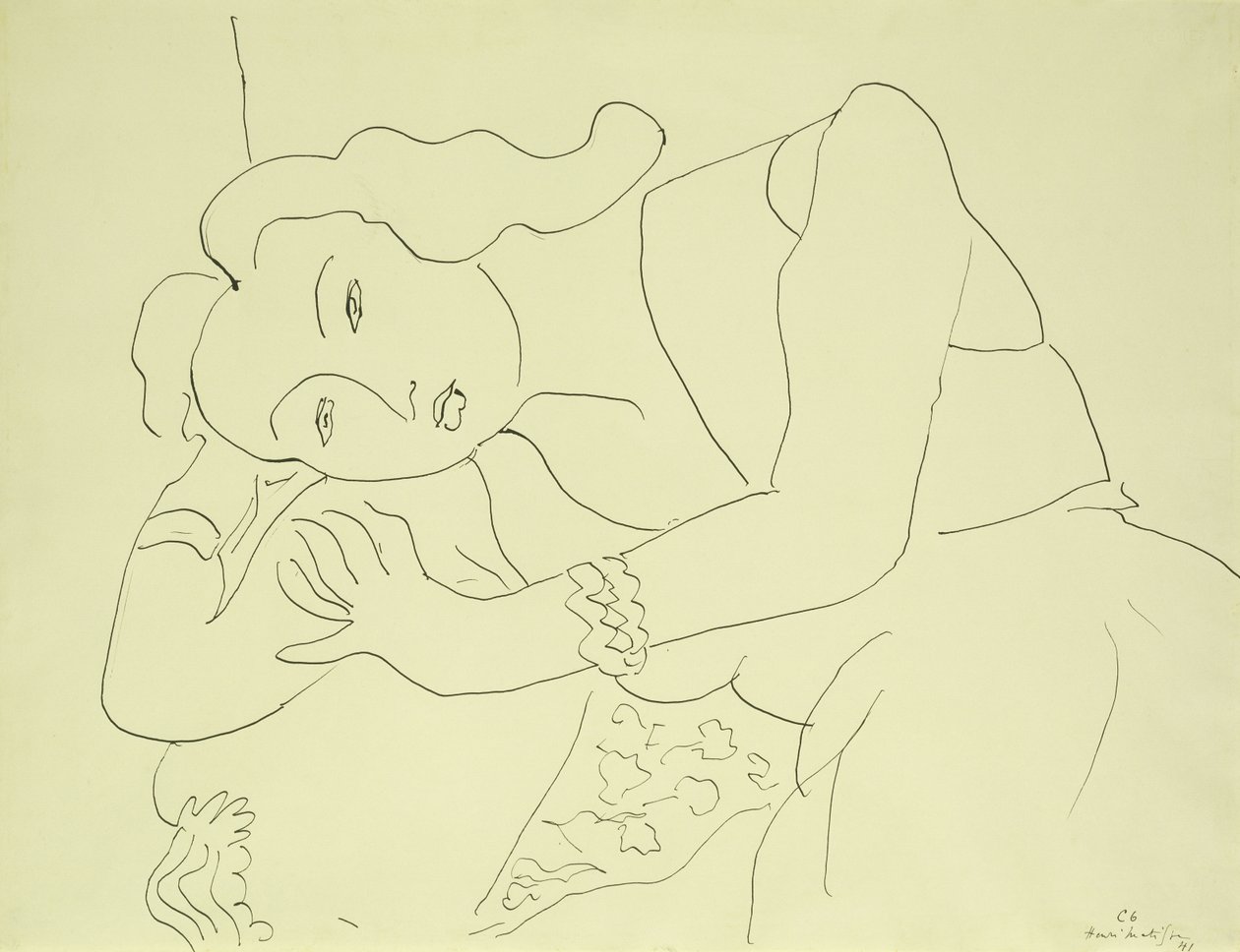Egy nő feje alkotó: Henri Matisse
