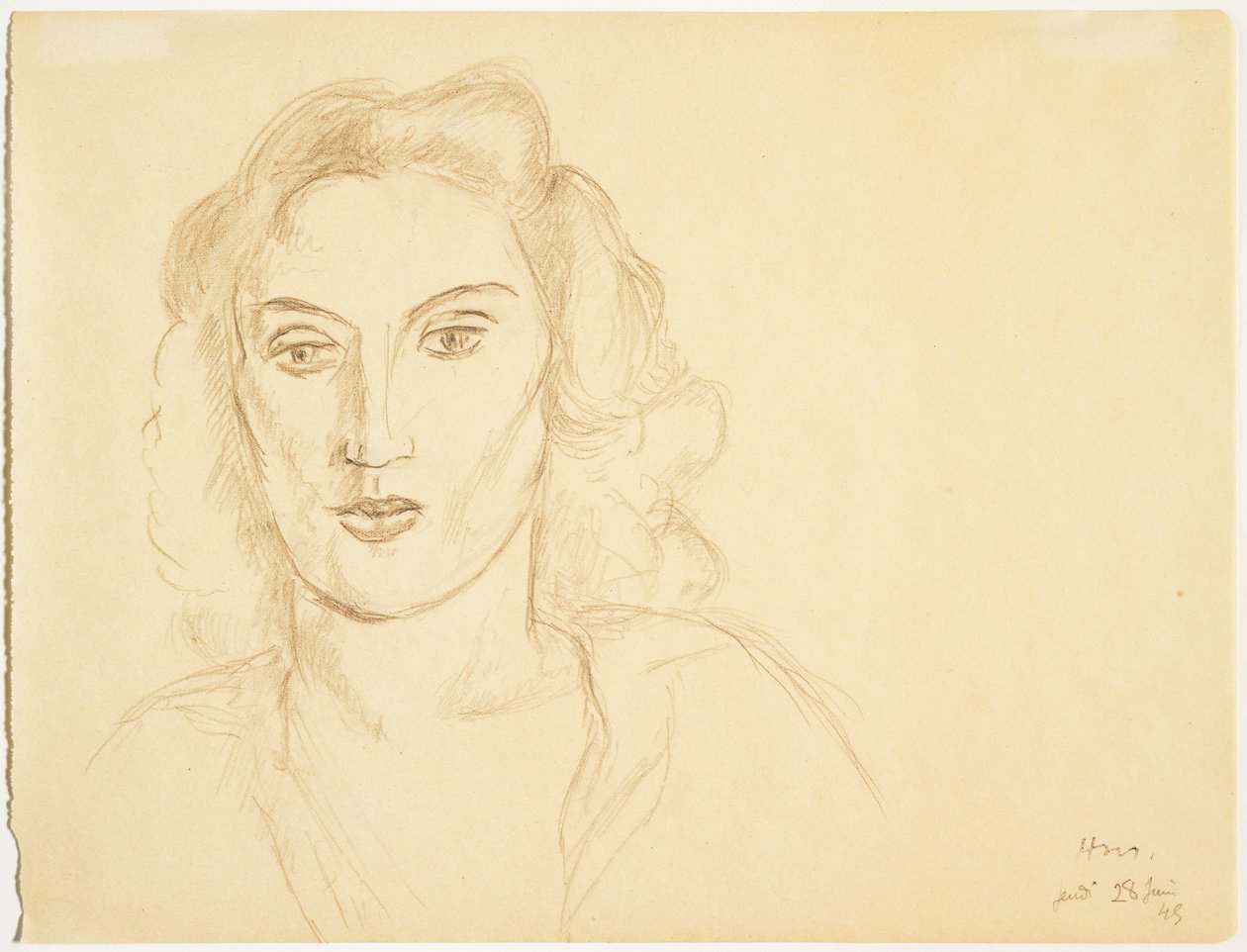 Női fej alkotó: Henri Matisse