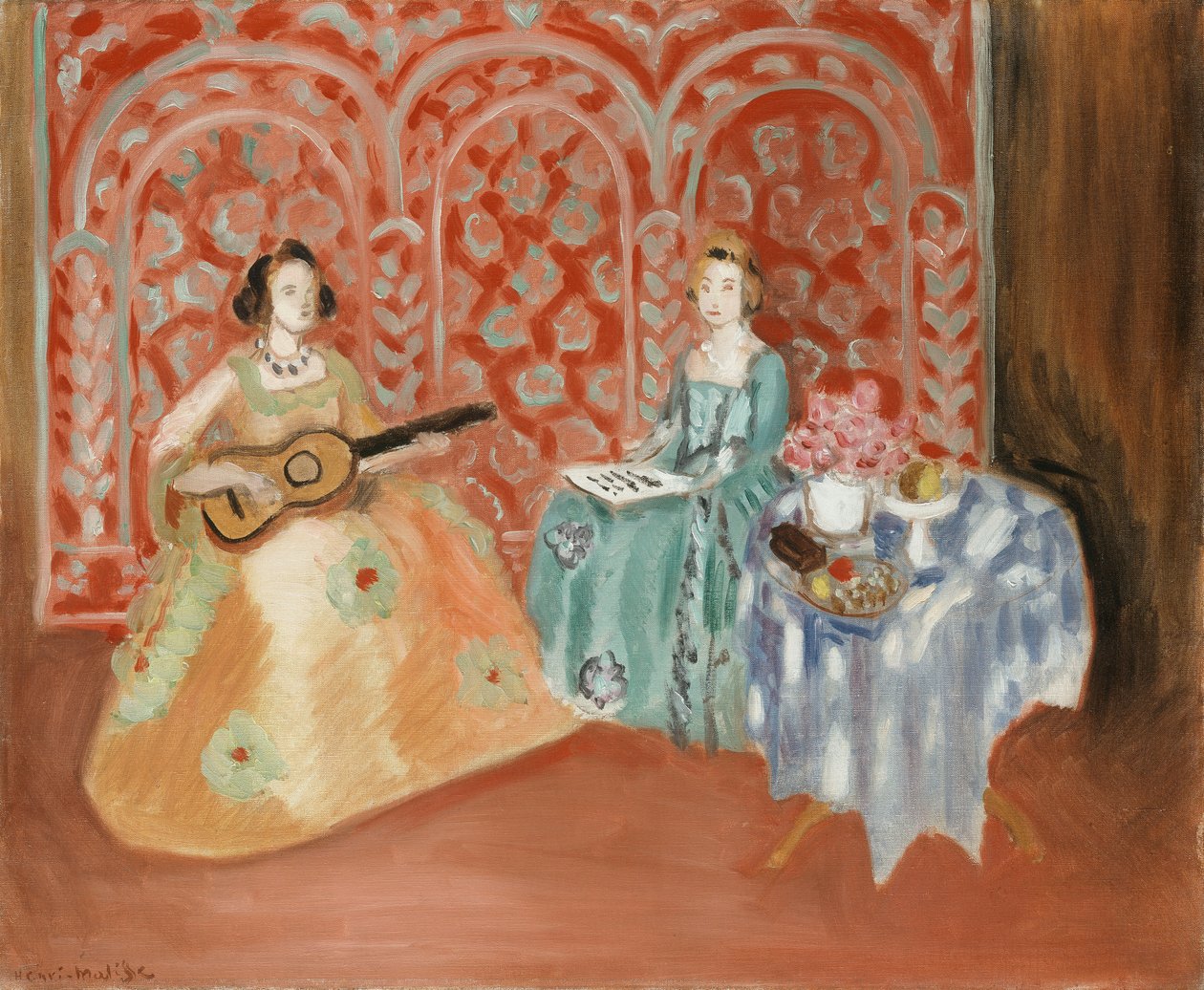 Belső tér - Két figura (zenészek) alkotó: Henri Matisse