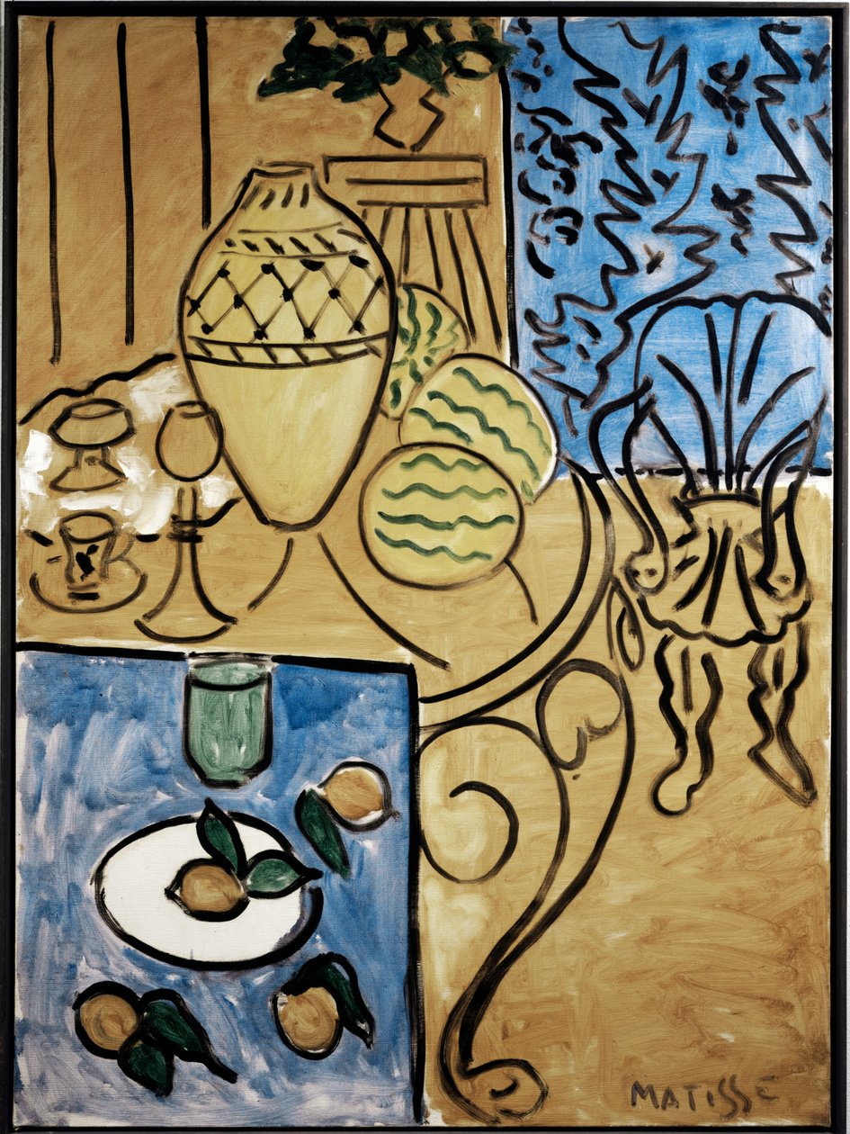Belső, sárga és kék alkotó: Henri Matisse