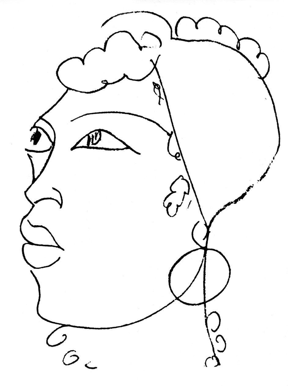 Jeanne Duval, illusztráció Charles Baudelaire "Les Fleurs du Mal" című művéhez. alkotó: Henri Matisse