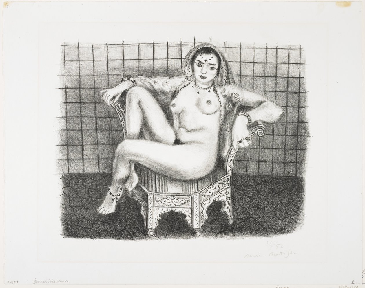 Fiatal hindu-szeated Odaliszk alkotó: Henri Matisse