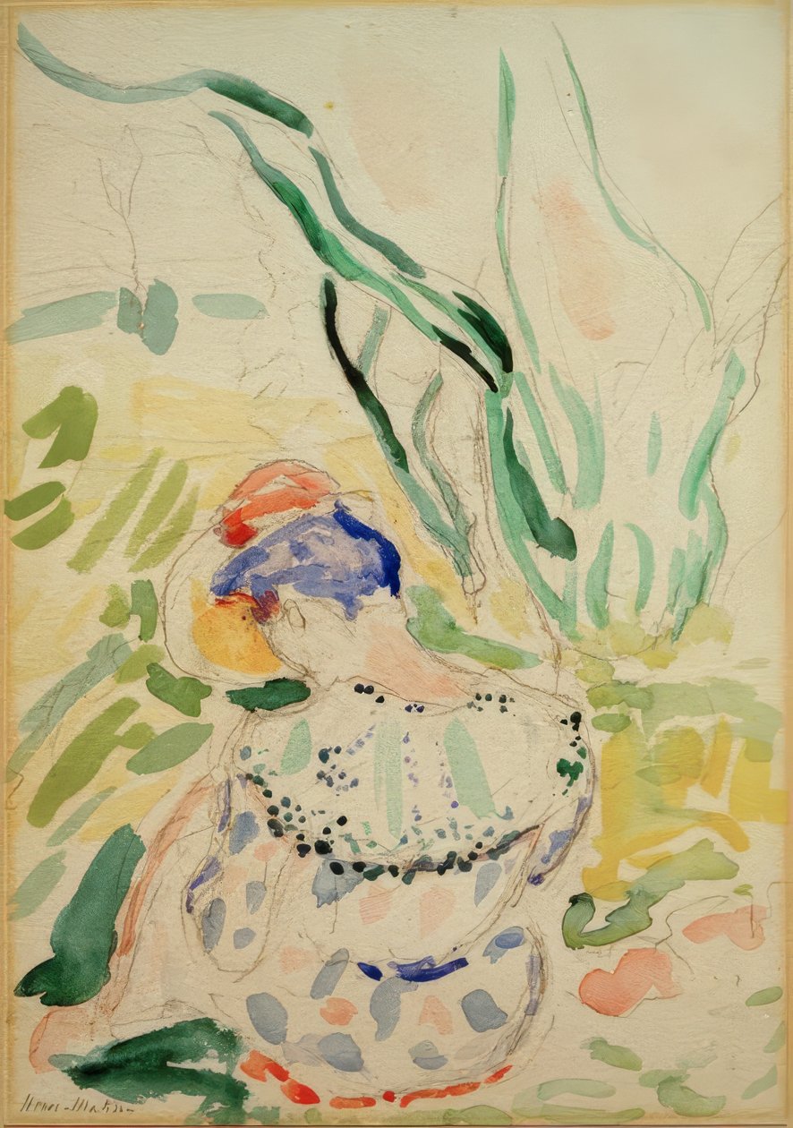 Fiatal nő hátulról ülve (Madame Matisse) alkotó: Henri Matisse