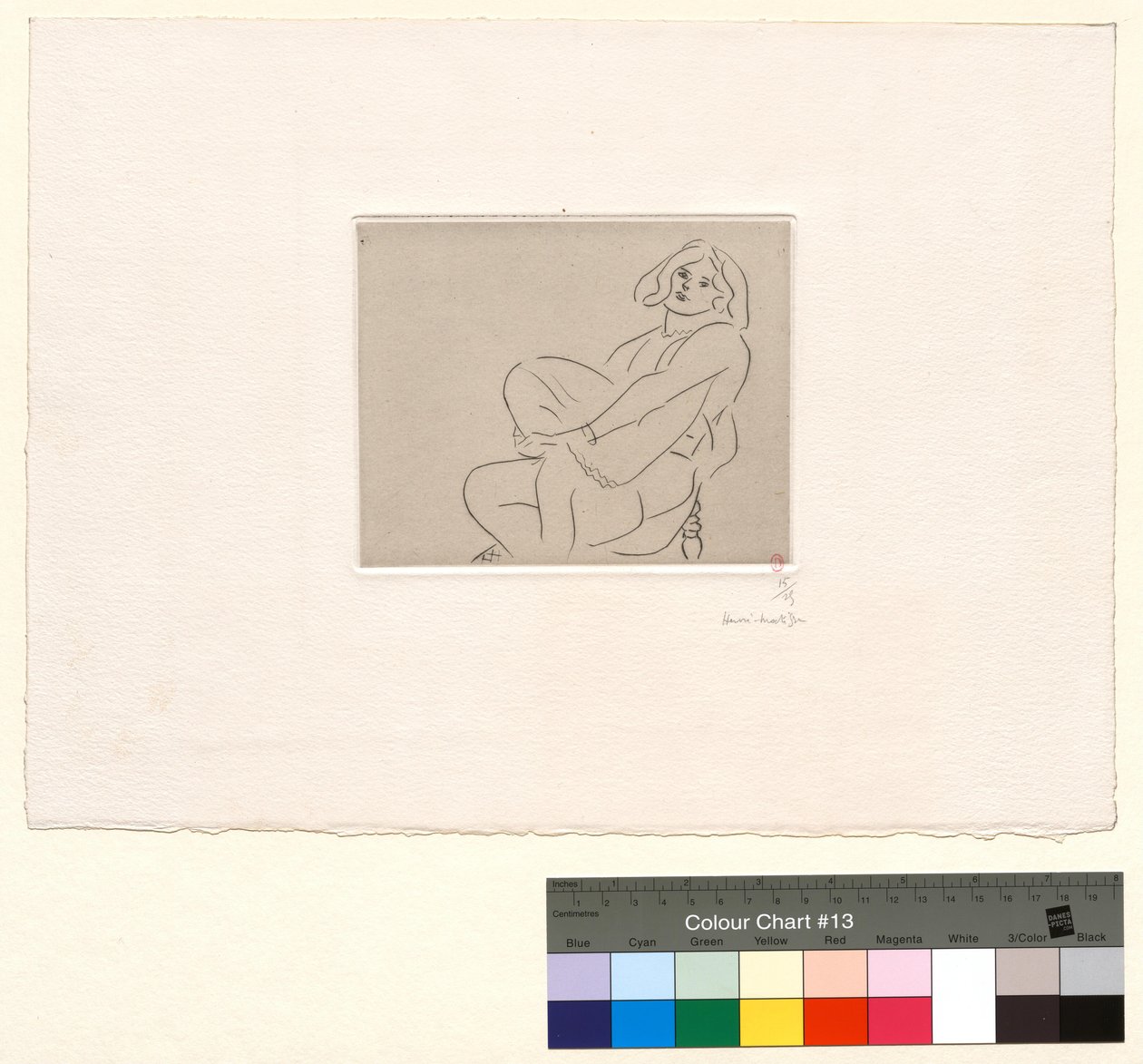 Fiatal nő, aki átöleli a bal térdét alkotó: Henri Matisse