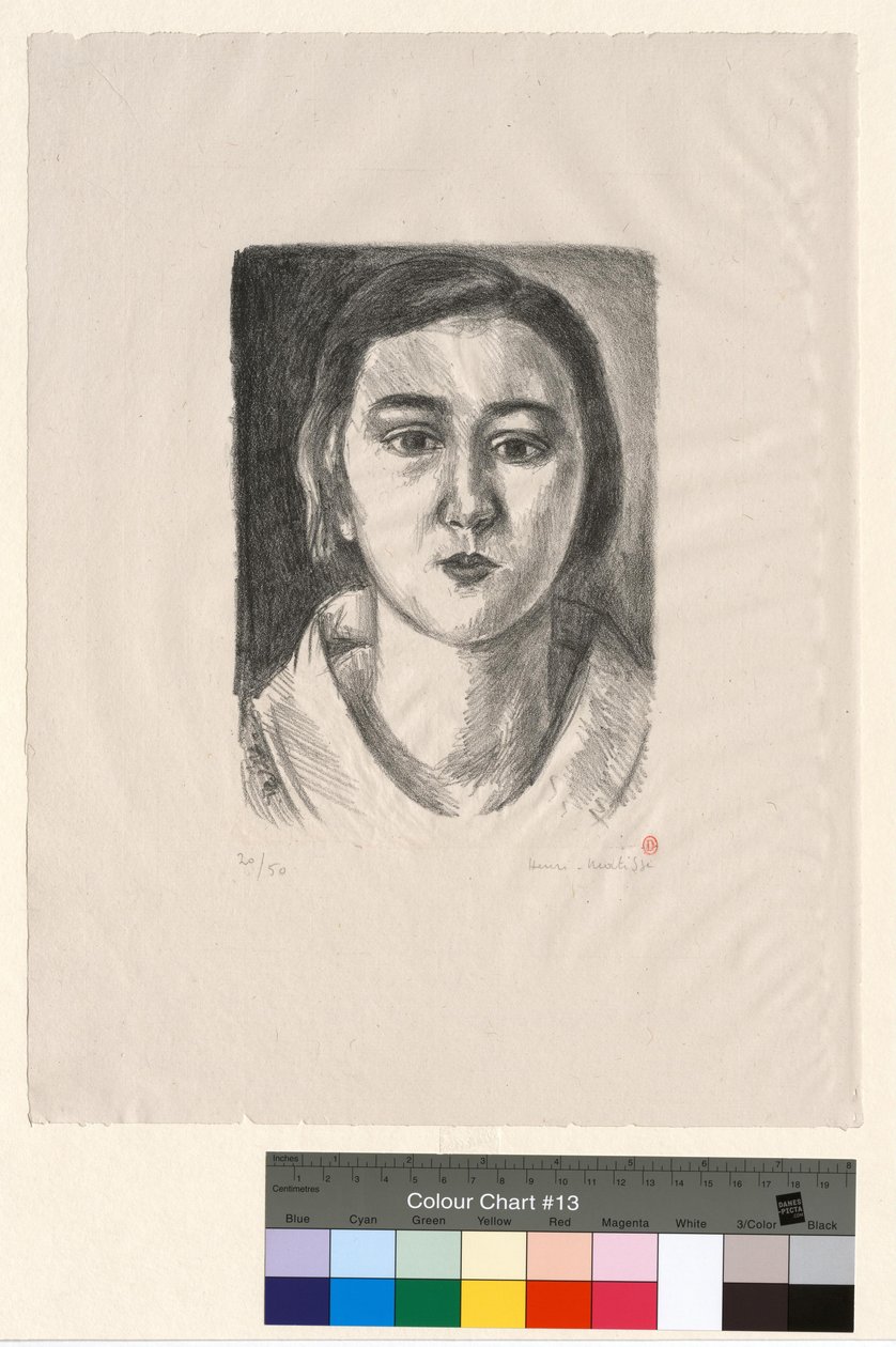 Lány organdi gallérral alkotó: Henri Matisse