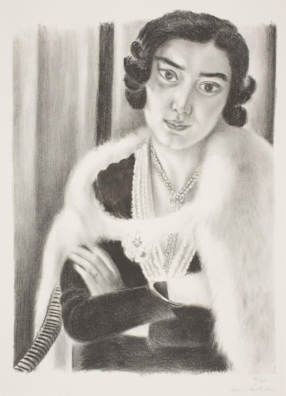 Róka prémes köpenyt viselő nő alkotó: Henri Matisse