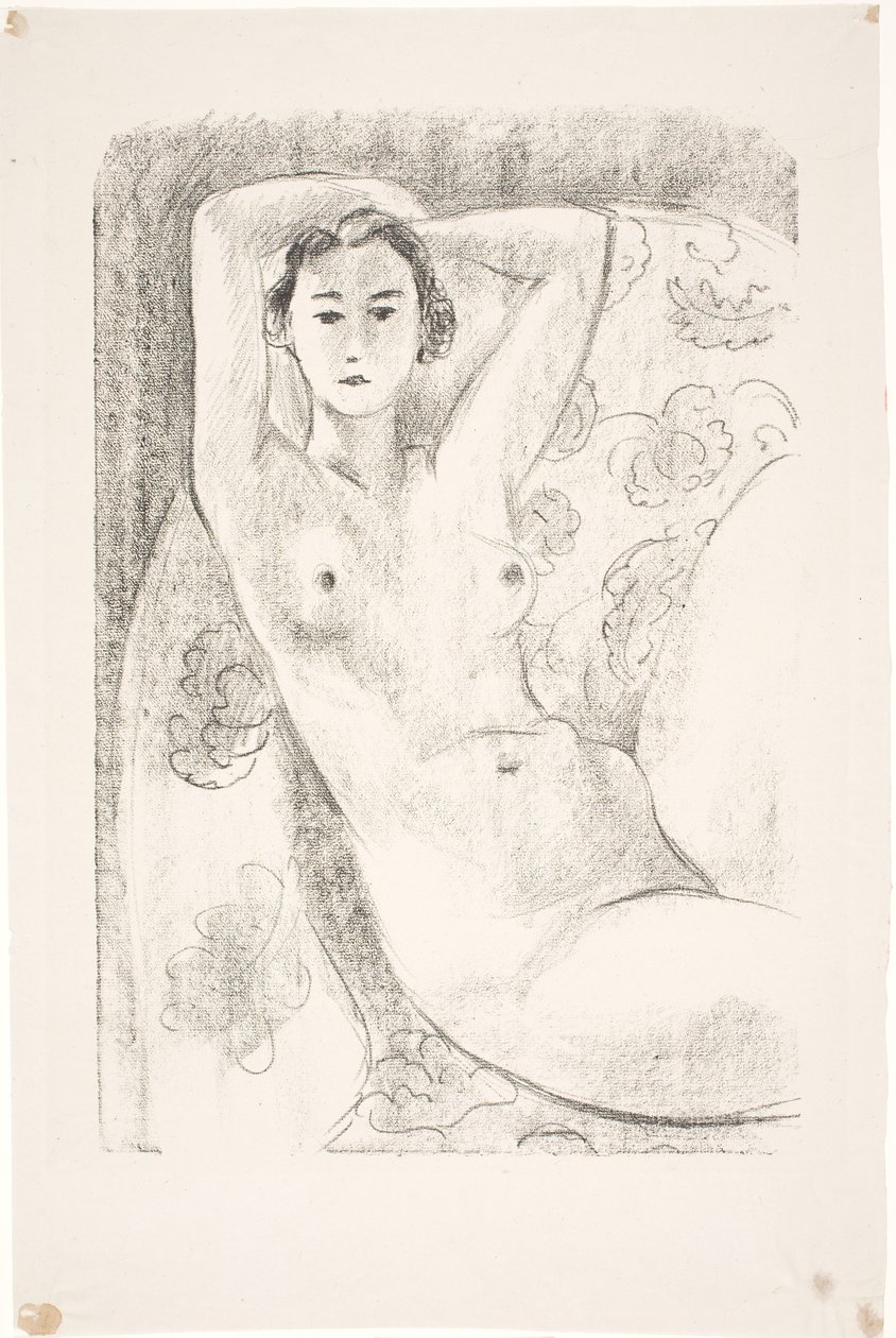 Női modell, karosszékben ülve alkotó: Henri Matisse