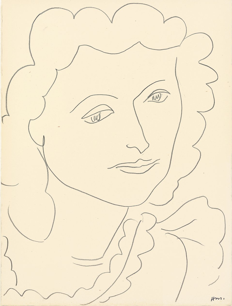 Nagy fej (Lucienne) (ceruza, papír) alkotó: Henri Matisse