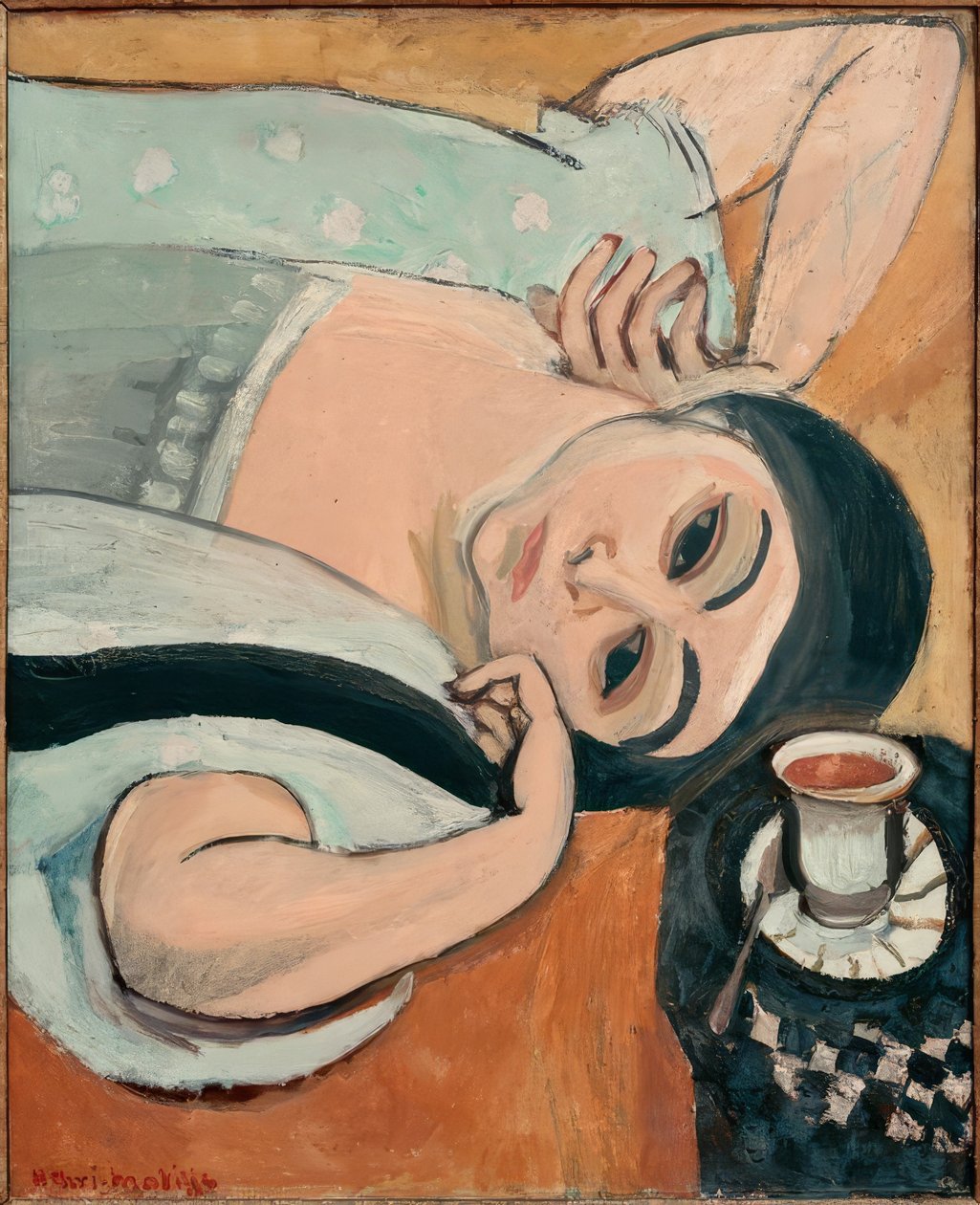 Laurette egy csésze kávéval alkotó: Henri Matisse