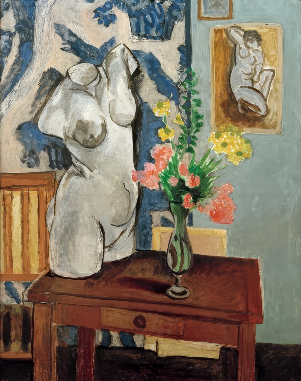 A gipsz torzó, egy virágcsokor alkotó: Henri Matisse