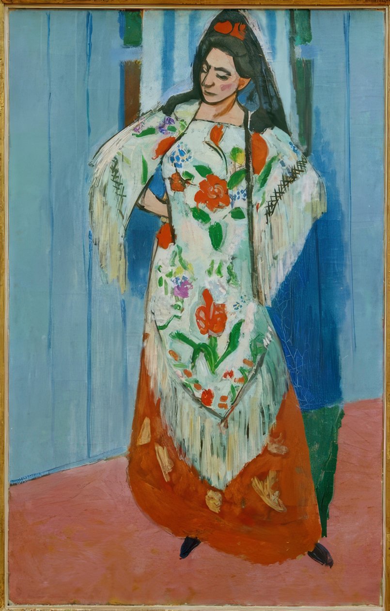 Madame Matisse egy manilai kendővel alkotó: Henri Matisse