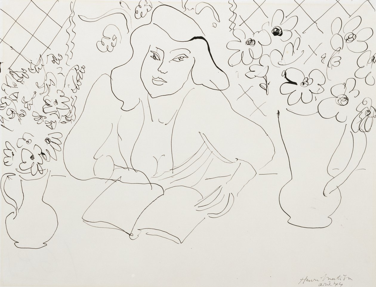 Modell egy könyvvel alkotó: Henri Matisse