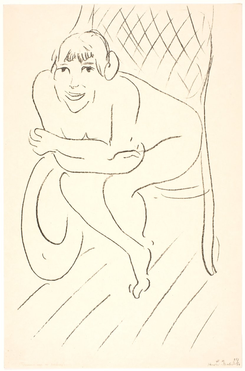Meztelen nő hintaszékben alkotó: Henri Matisse