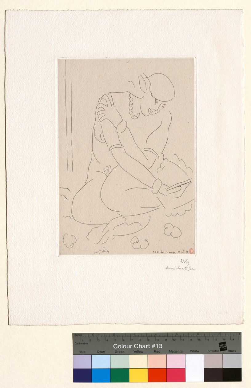 Guggoló akt, kéz a vállon alkotó: Henri Matisse