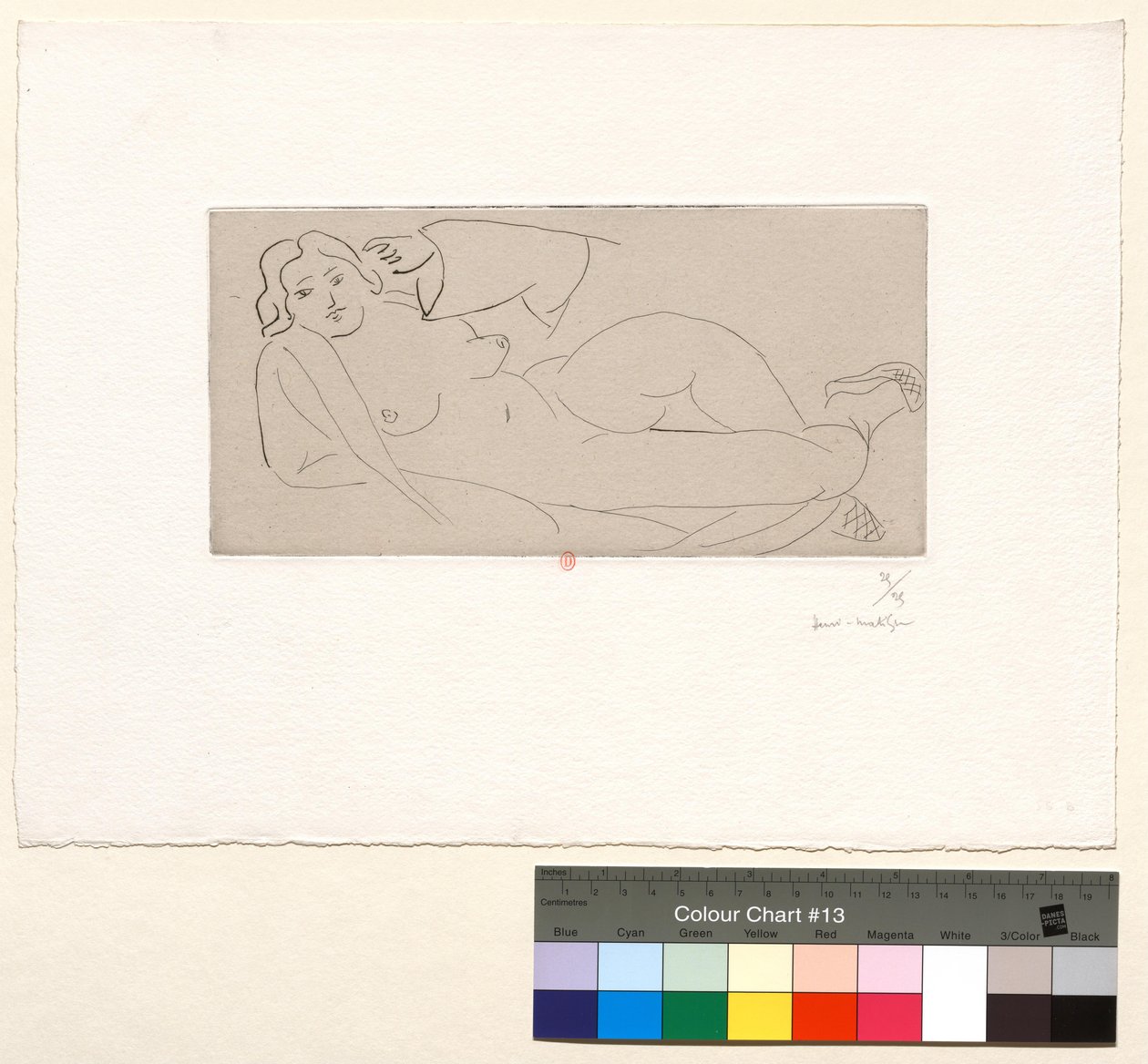 Fekvő akt fonott szalmapapuccsal alkotó: Henri Matisse