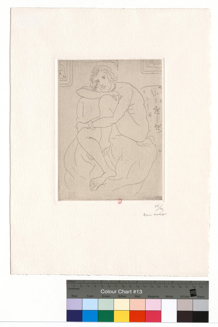 Meztelenül ül, kezeit a térdére téve alkotó: Henri Matisse