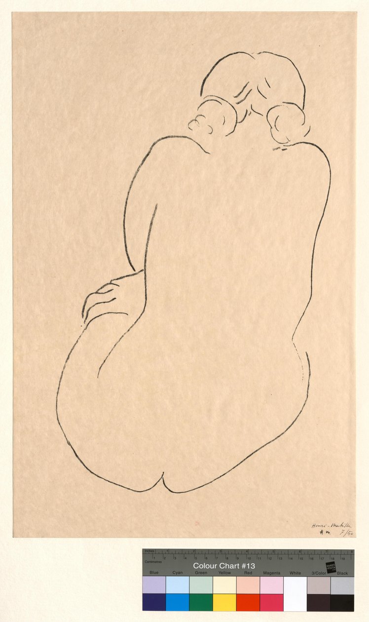 Meztelenül ülve, hátulról nézve alkotó: Henri Matisse