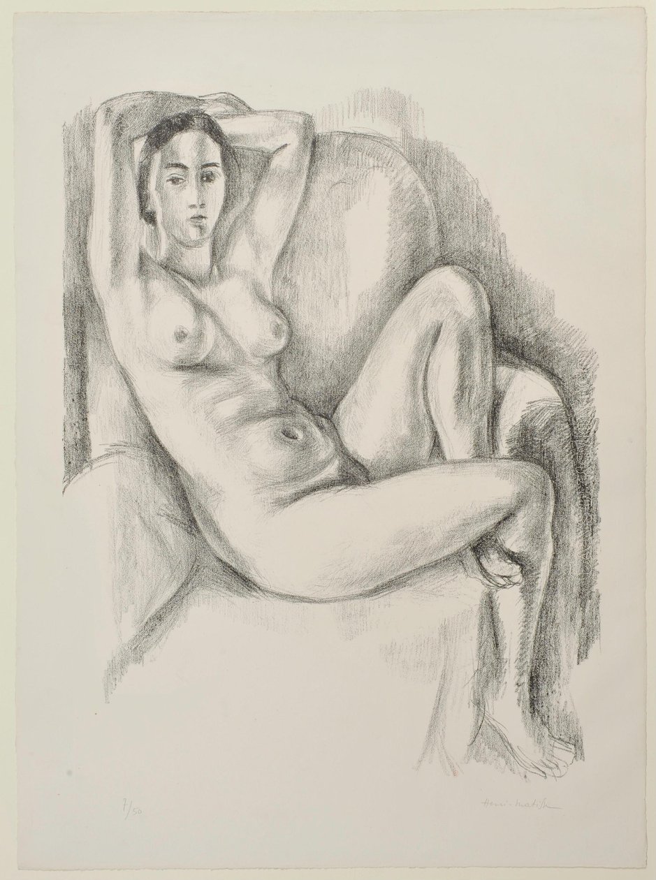 Akt kék párnával alkotó: Henri Matisse