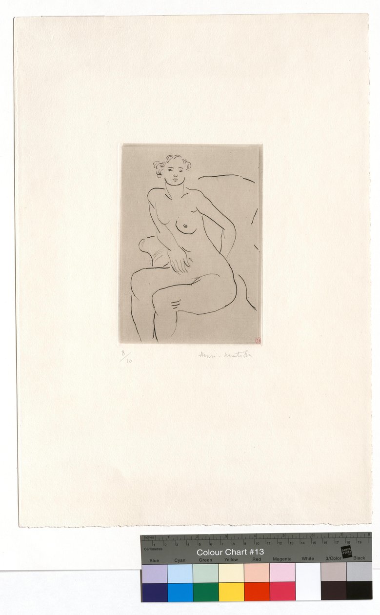 Akt karosszékben, bal kéz alkotó: Henri Matisse