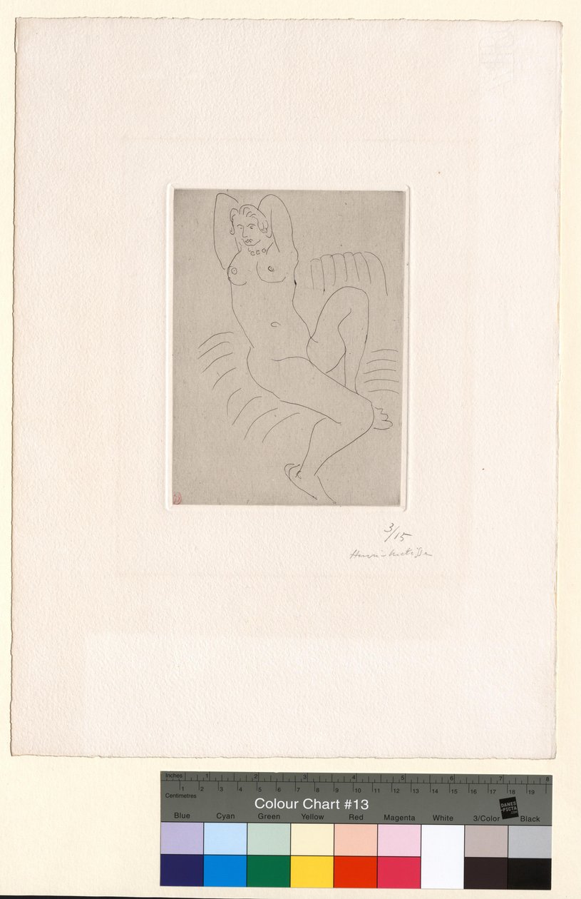 Meztelenül a csíkos fotelben alkotó: Henri Matisse