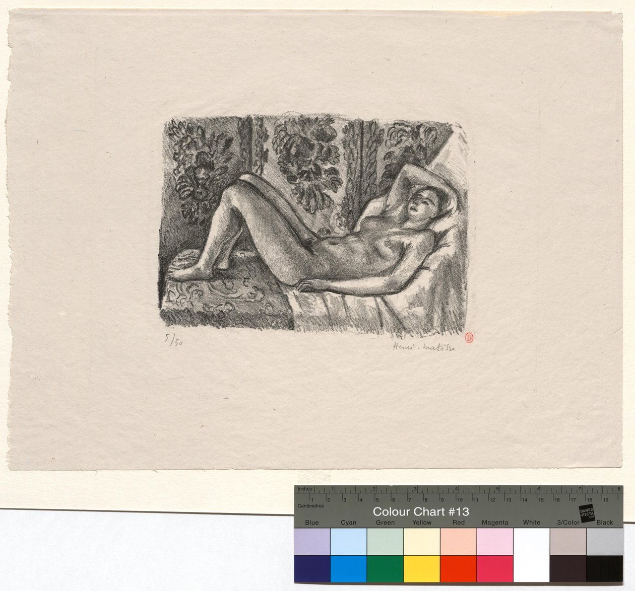 Fekvő akt XIV. Lajos paravánjával alkotó: Henri Matisse