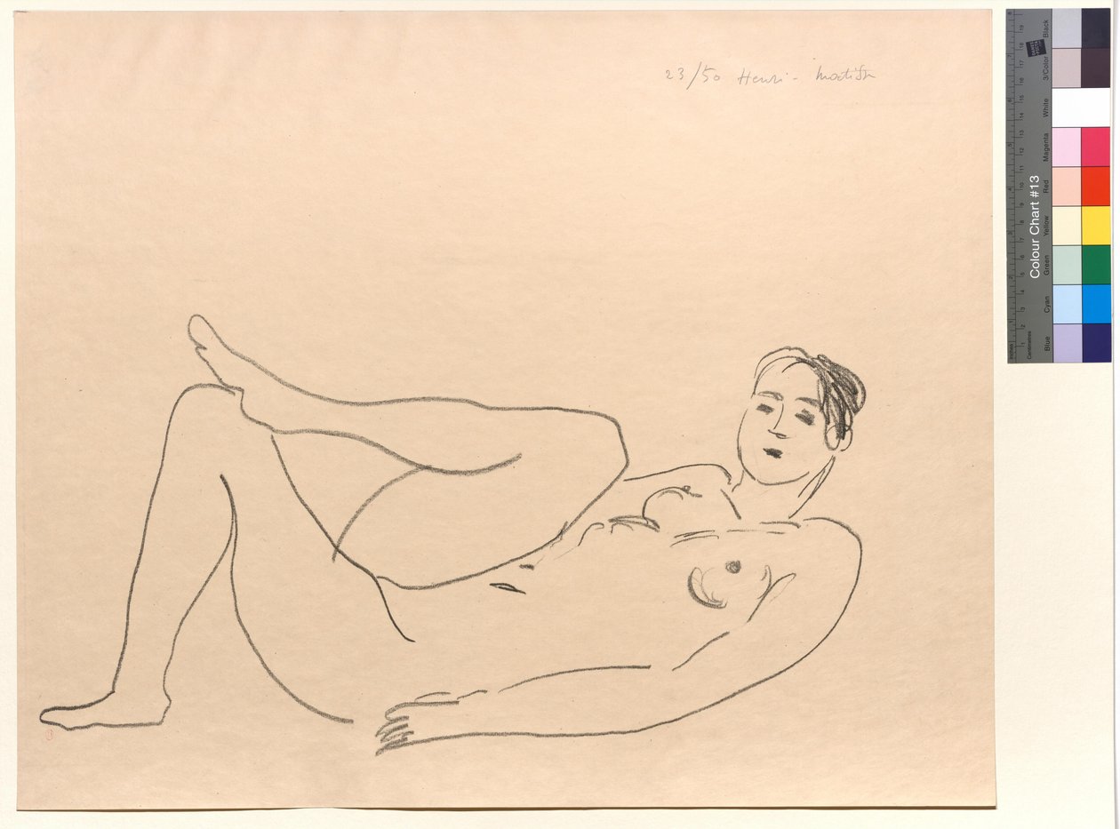 Fekvő akt, behajlított láb: Lábtanulmány alkotó: Henri Matisse