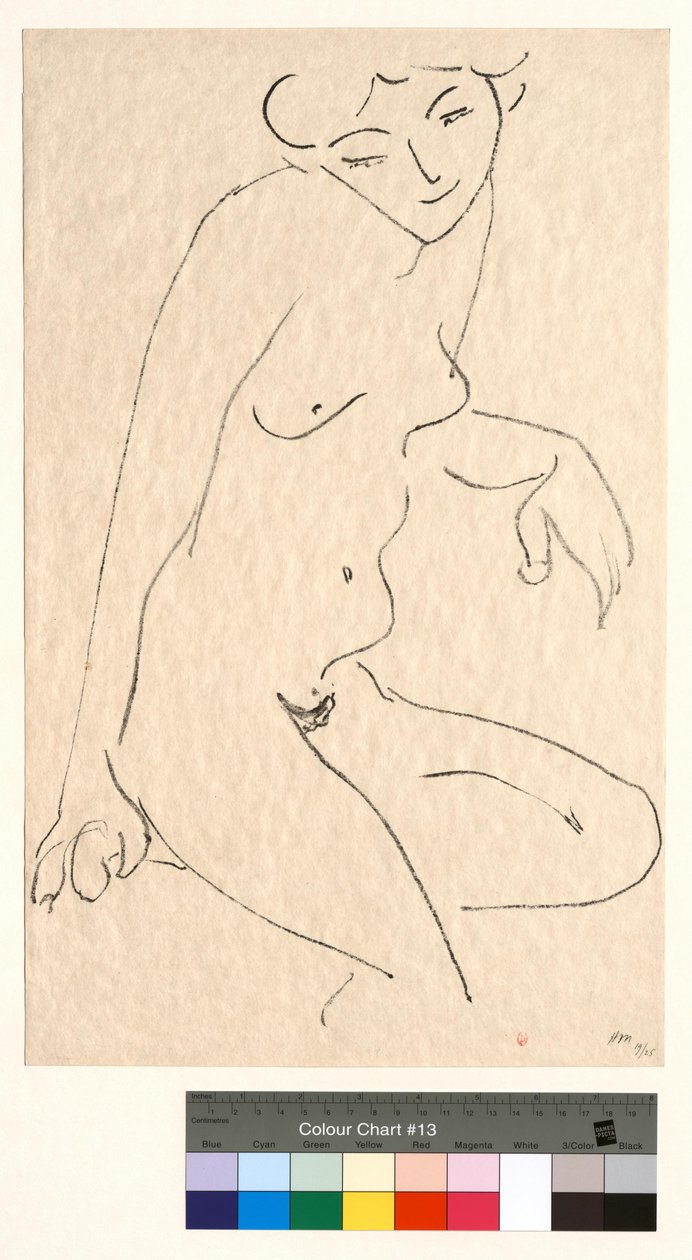 Háromnegyedes meztelen, lehajtott fejjel alkotó: Henri Matisse