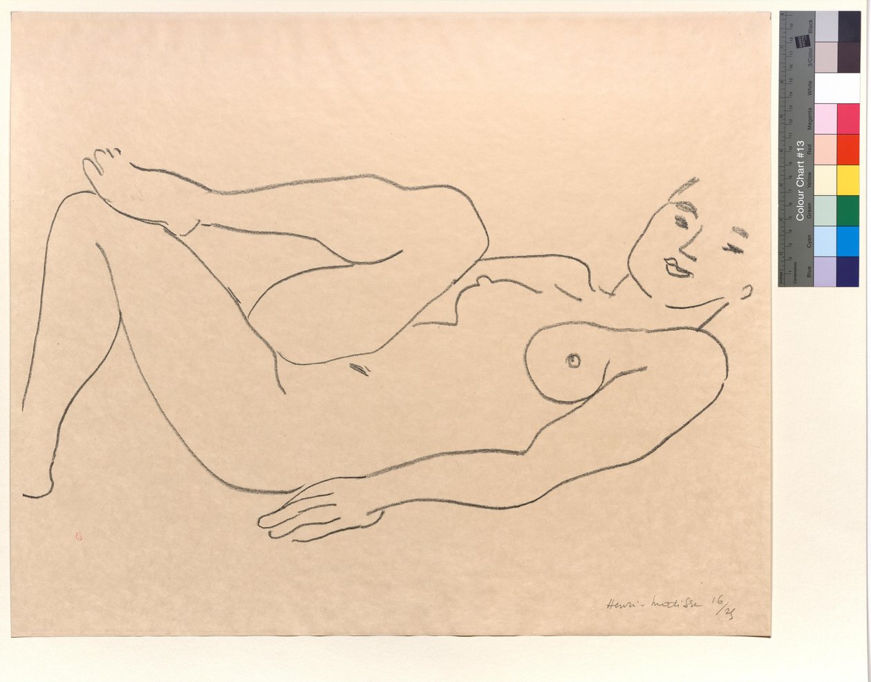 Meztelen, behajlított láb: Lábak tanulmányozása alkotó: Henri Matisse