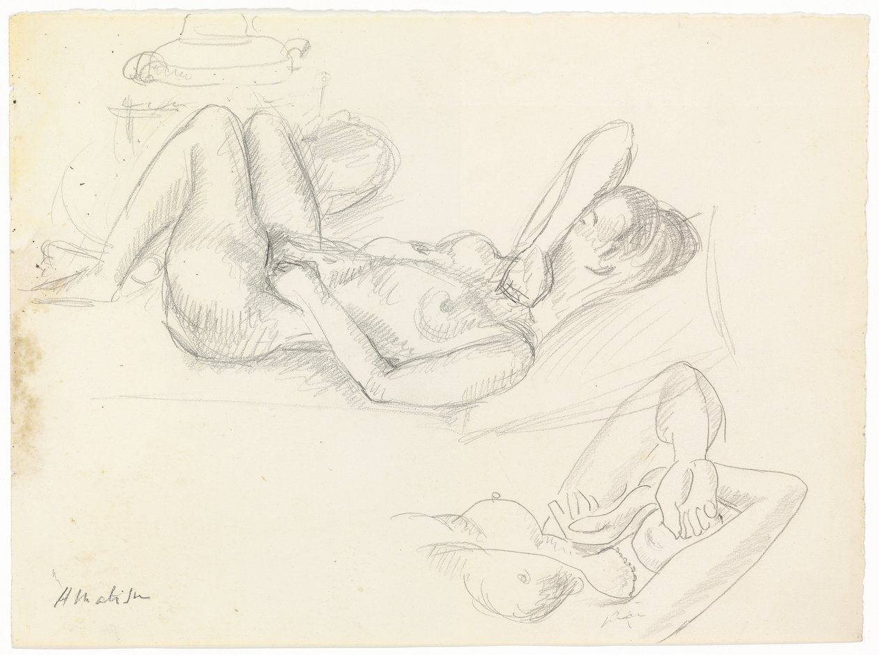 Akt tanulmány, fedett arc alkotó: Henri Matisse