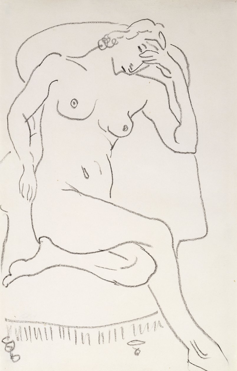Akt nő karosszékben, 1922-24 körül (ceruza, papír) alkotó: Henri Matisse