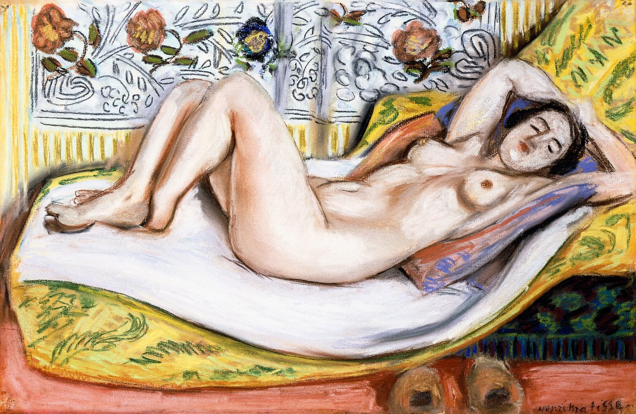 Akt egy sárga kanapén alkotó: Henri Matisse