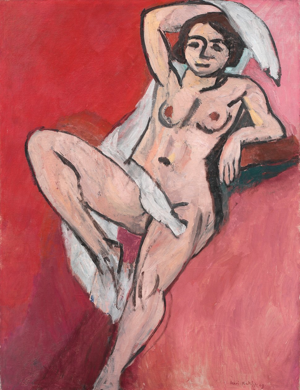 Akt fehér sállal alkotó: Henri Matisse
