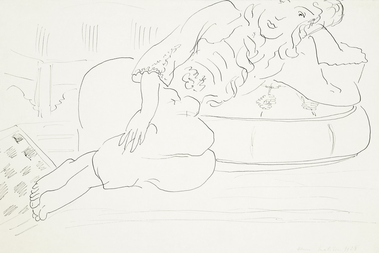 Odalisque kockás, párna, párna alkotó: Henri Matisse