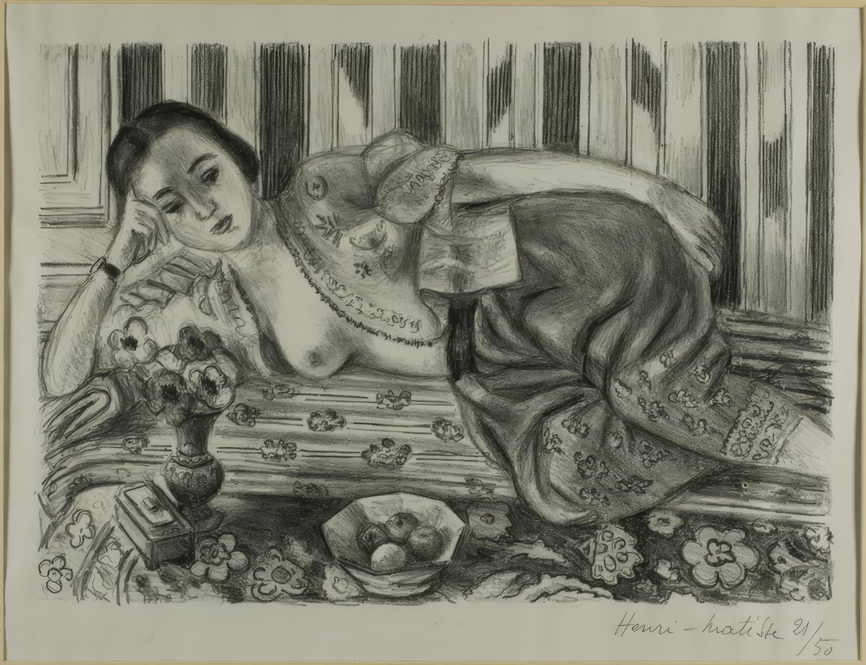 Odaliszk vörös szatén nadrágban alkotó: Henri Matisse