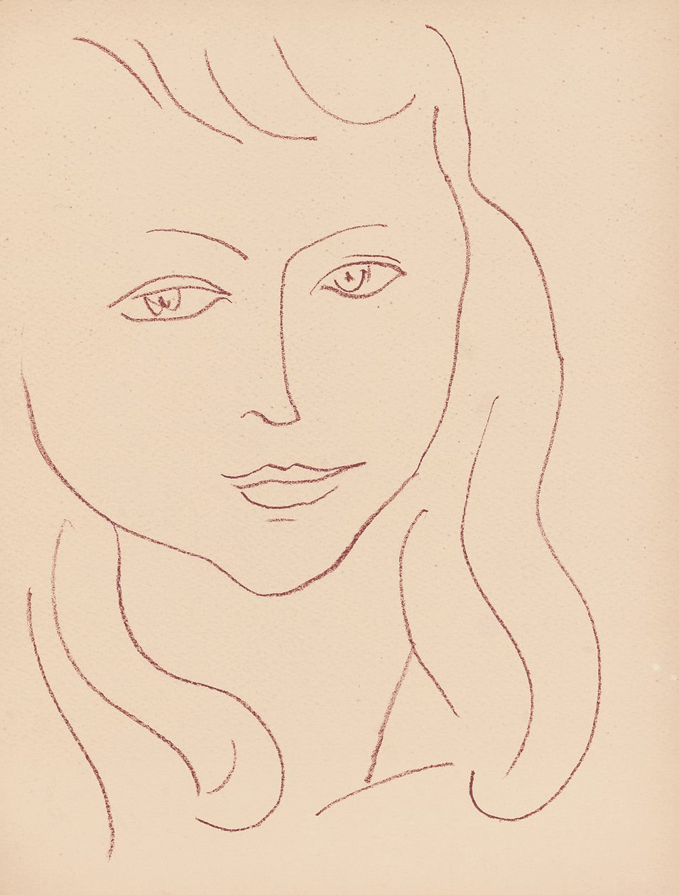 Tányér a "Visages"-ből alkotó: Henri Matisse