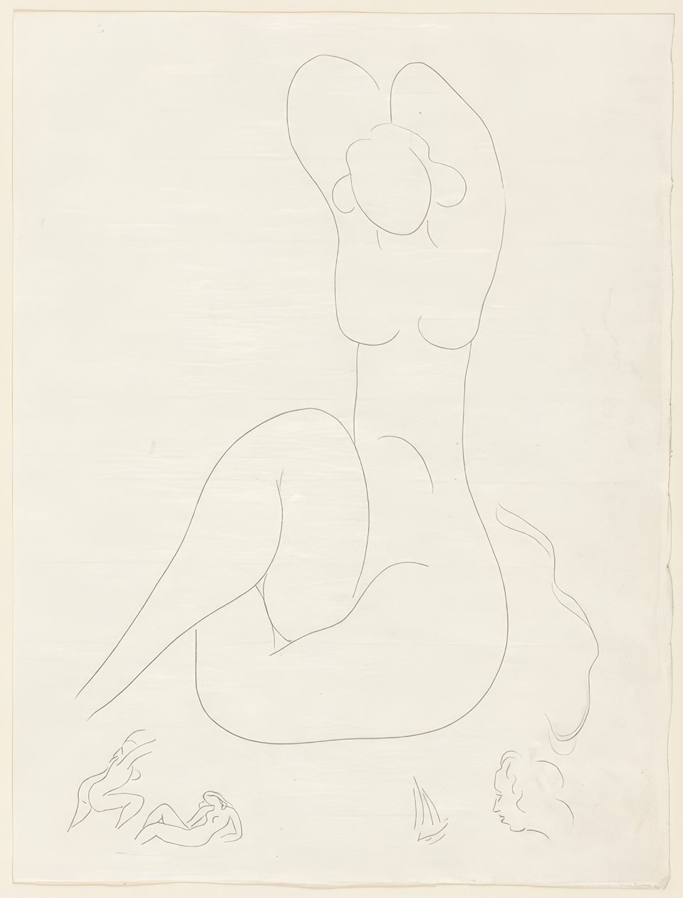 Több szonett: "Quelle soie...", 28. tábla a Poesies de Mallarmé-ból. alkotó: Henri Matisse