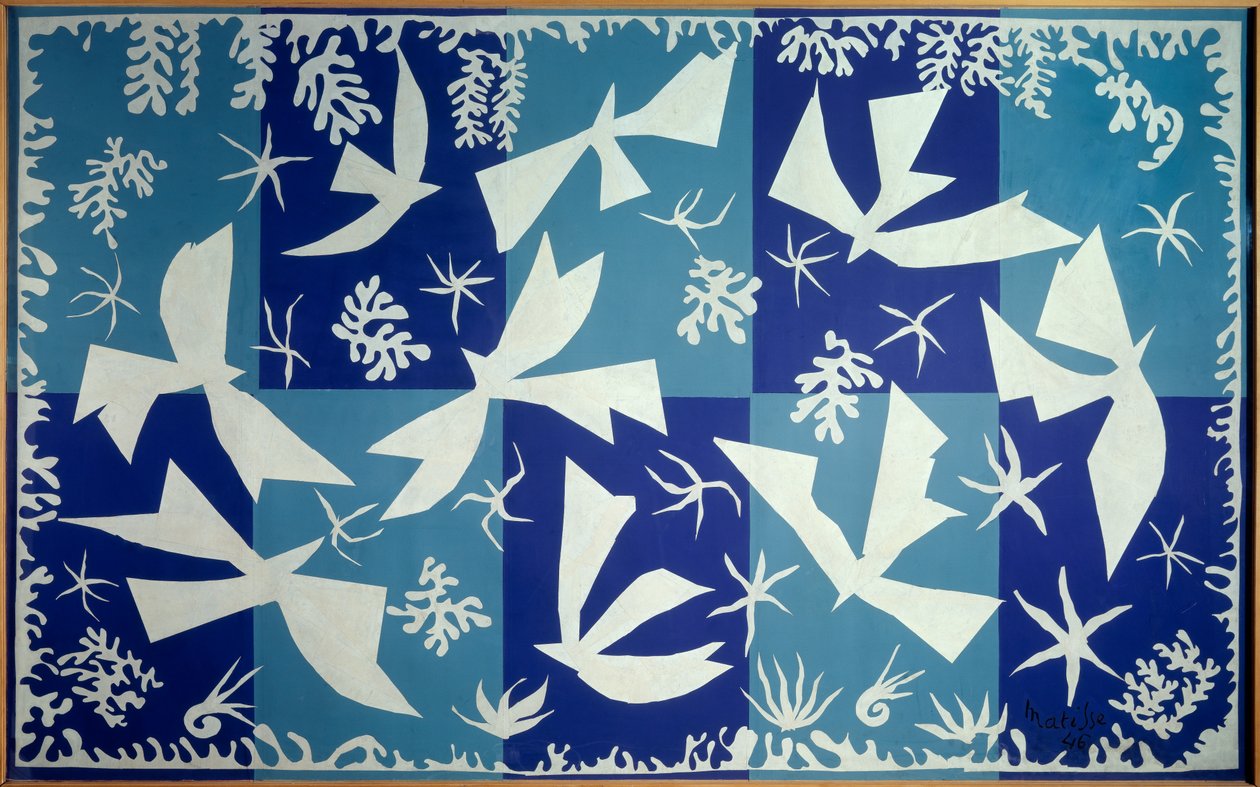 Polinézia, az égbolt 1946 (rajz, kollázs) alkotó: Henri Matisse