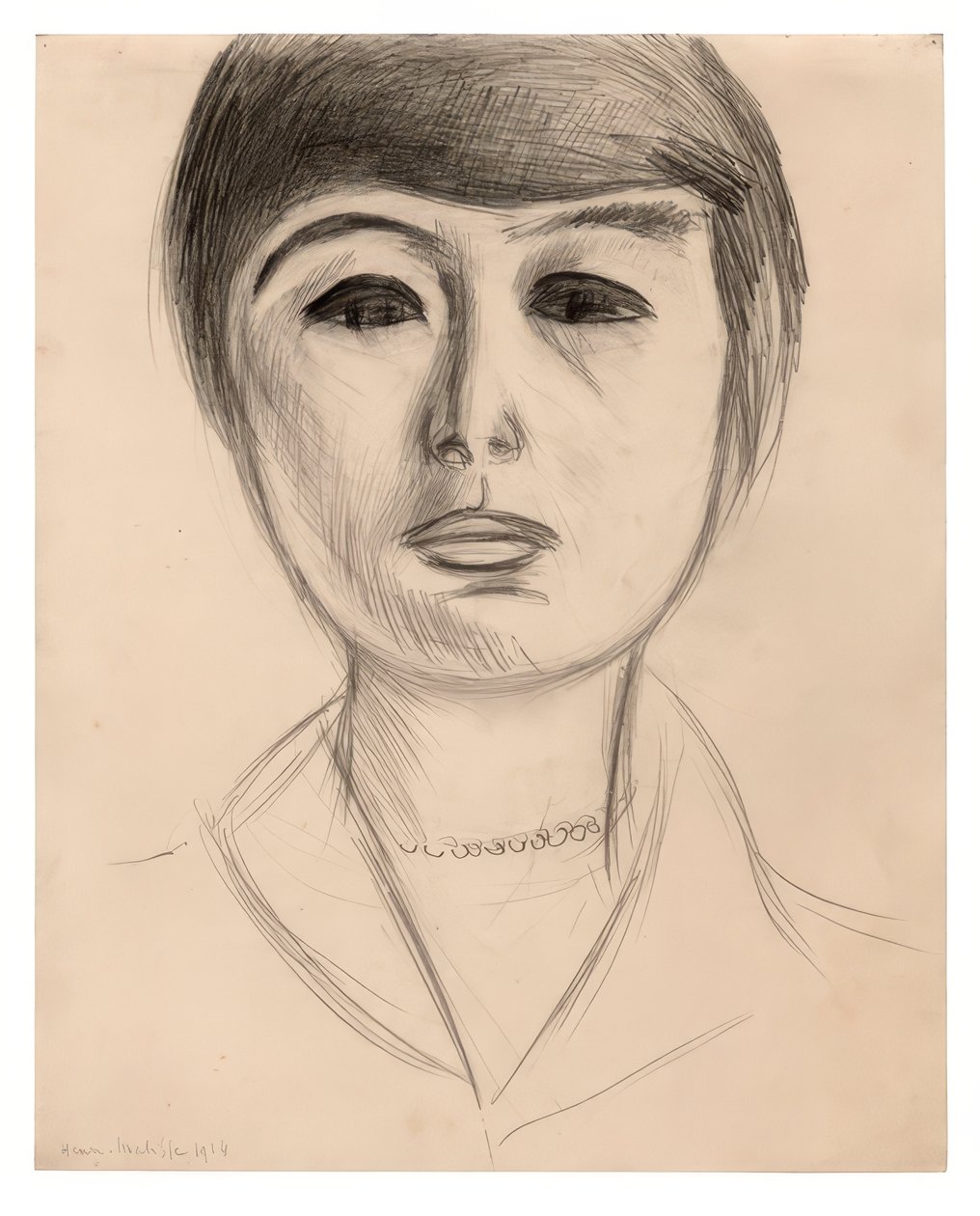 Egy fiatal nő portréja (Elsa Glaser) alkotó: Henri Matisse