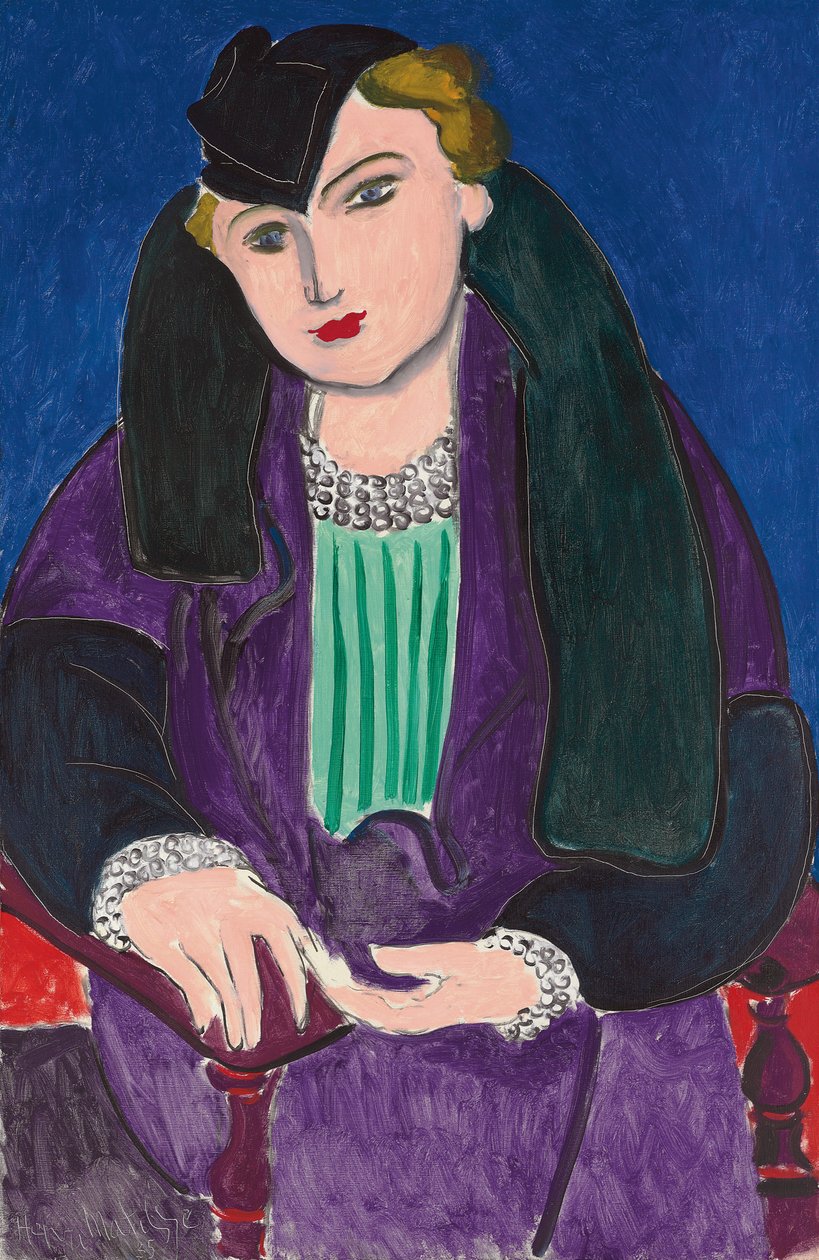 Portré kék kabátban, alkotó: Henri Matisse