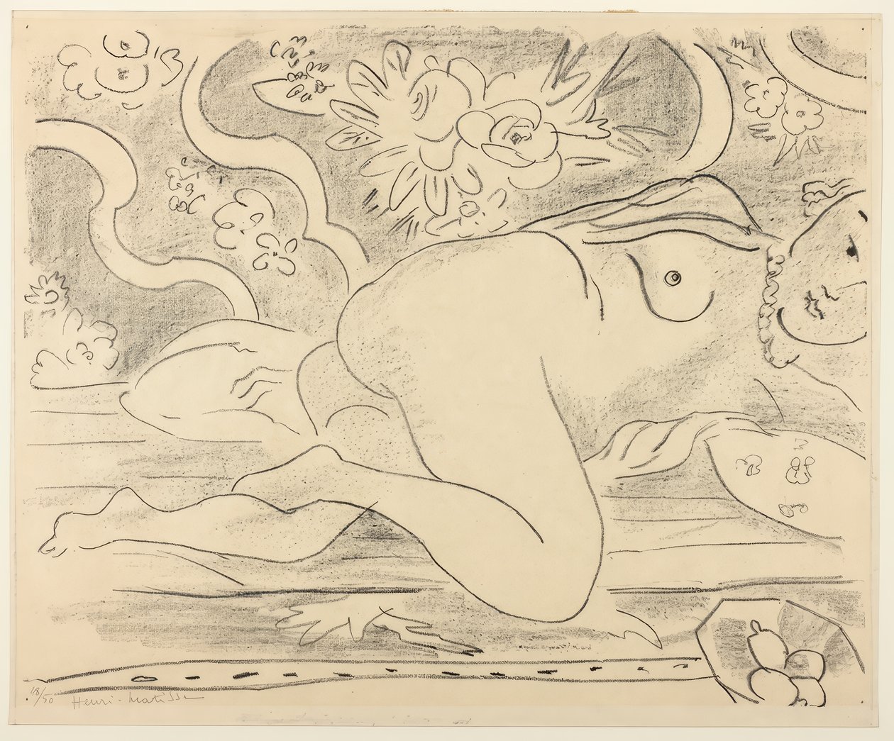 Fekvő akt tál gyümölcsökkel alkotó: Henri Matisse