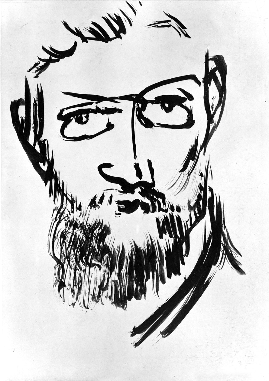 Henri Matisse (1869-1954) önarcképe, 1900 körül (rajz) alkotó: Henri Matisse