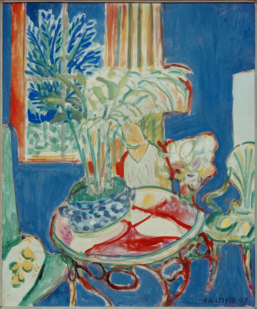 Kis belső tér kék színben alkotó: Henri Matisse