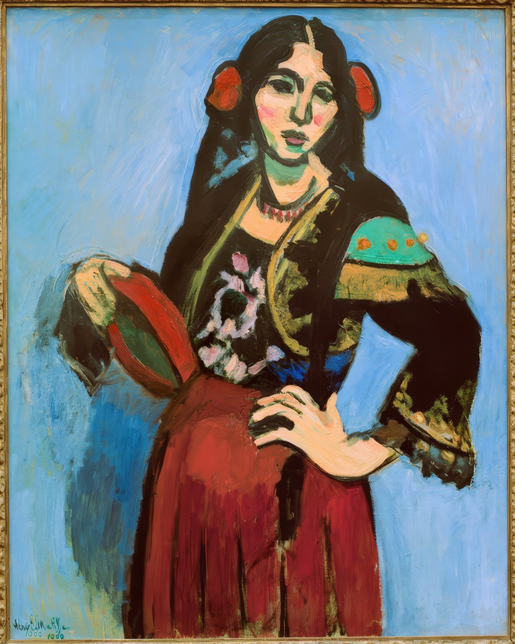 Spanyol nő tamburával alkotó: Henri Matisse