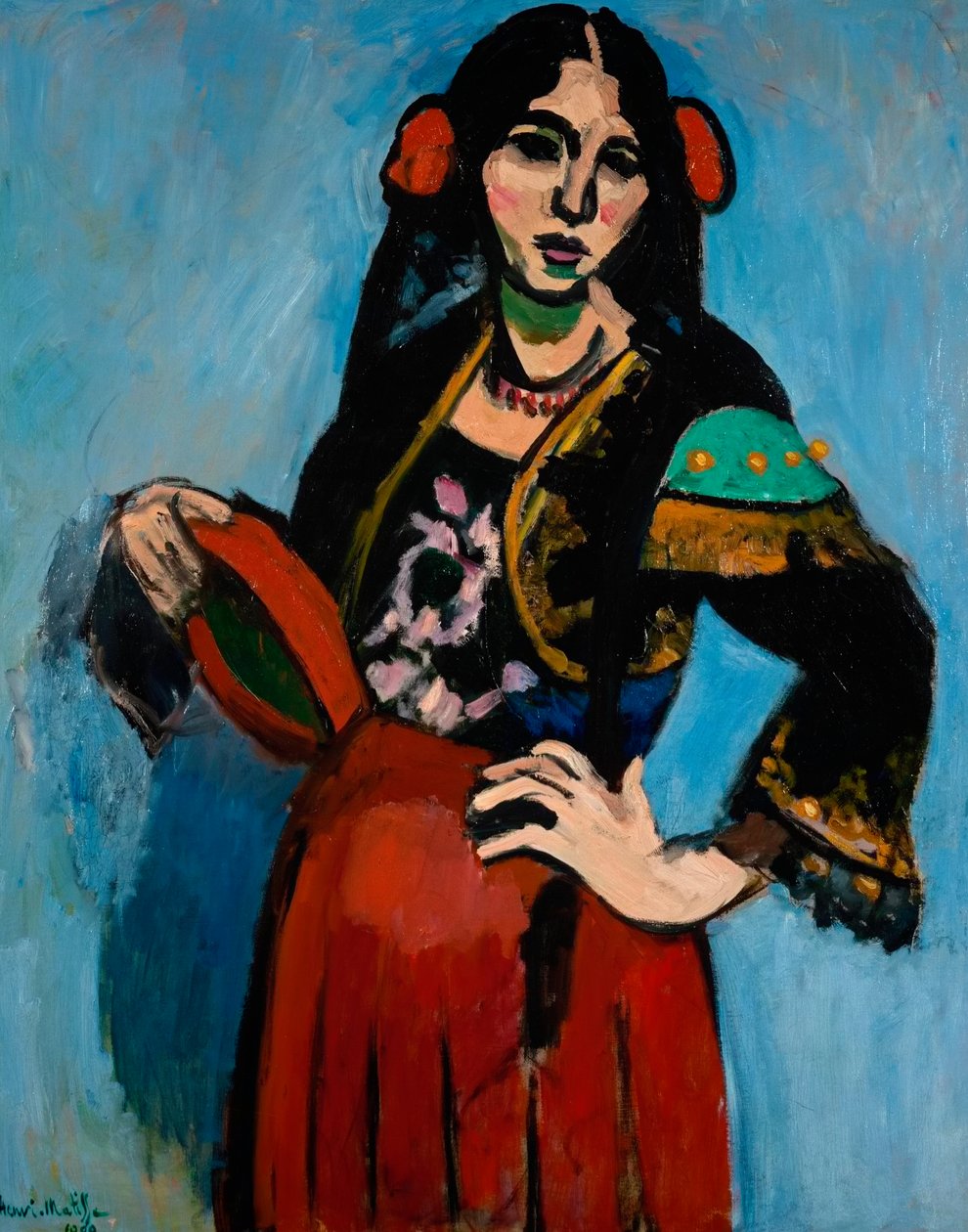 Spanyol nő tamburával alkotó: Henri Matisse