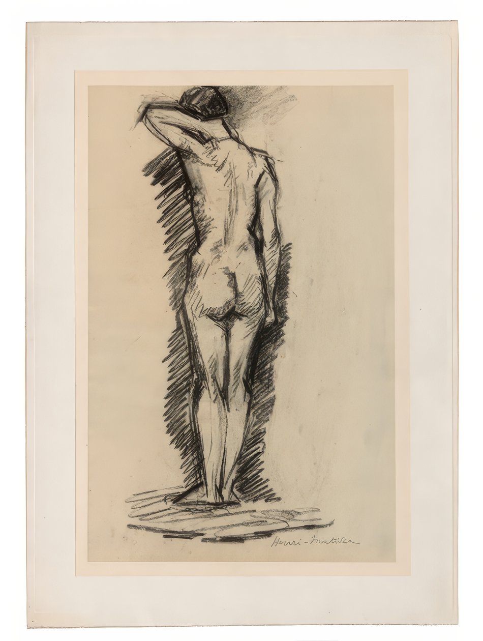Álló női akt hátulról nézve alkotó: Henri Matisse