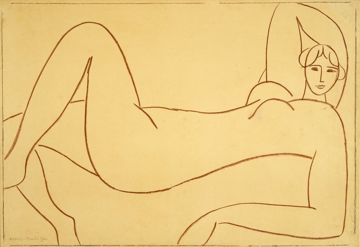 Tanulmány a Rózsaszín akt után alkotó: Henri Matisse