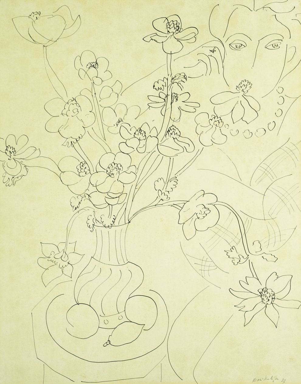 Tanulmány anemónákhoz és nőhöz, Harmónia kékben alkotó: Henri Matisse